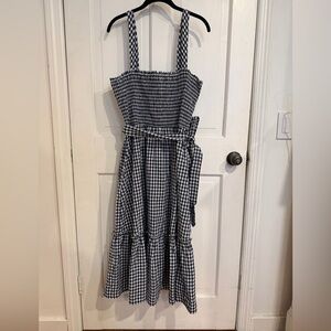 Nautica Navy and White Gingham Dress NWT